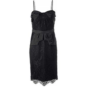 APART Fashion Dames bustier jurk 65756, knielang, effen, zwart (zwart), 38 NL