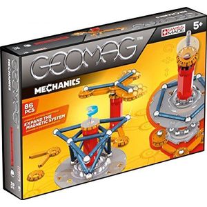 GEOMAG - MECHANICS - 86 Kleurrijke Stukken - Magnetisch en Mechanisch Constructiespel voor Kinderen vanaf 7 Jaar - Creativiteit en Wetenschap - Gemaakt in Zwitserland