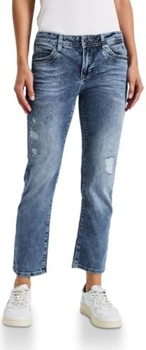 Street One - Tilly - Jeans - Blauw - Slim Fit - Mid Waist - Straight Legs