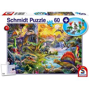 Dinosaurier. Puzzle 60 Teile, mit Add-on (Dinosaurier-Figuren-Set): Kinderpuzzle Standard 60 Teile (+Zusatz)