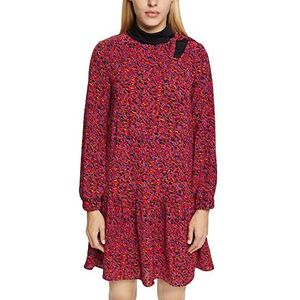 ESPRIT Mini-jurk met patroon en cut-out, dark red, 44