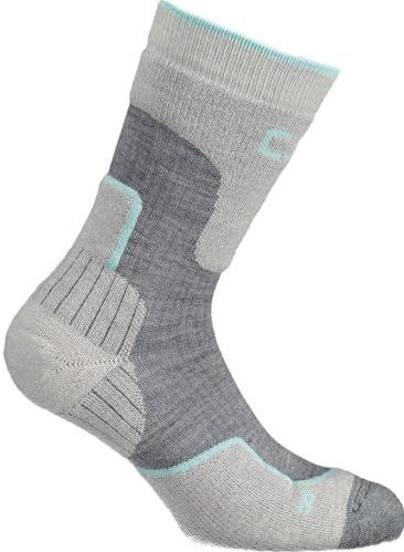 CMPI5 - Trekkingsokken - Grijs-Aqua - Mid - Wol - Unisex - Volwassenen