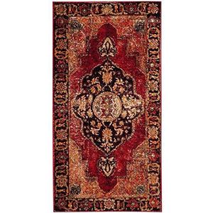 Safavieh Vintage Hamadan indoor geweven rechthoekig tapijt, Perzische collectie, VTH219, in rood/multi, 79 x 152 cm voor woonkamer, slaapkamer of elke binnenruimte