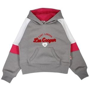 Lee Cooper, Capuchontrui, meisjes, grijs, maat 6A - LC12210 SW S3-6A, Grijs, 6 Jaren