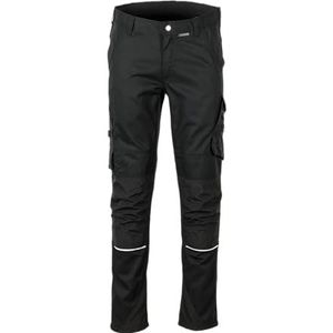 Planam Heren Cargo Norit herenbroek met tailleband, zwart/zwart, 106