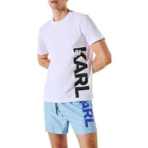 Karl Lagerfeld - Shirt - Zwart/Wit - Jersey - Ronde Hals - Kwartmouw