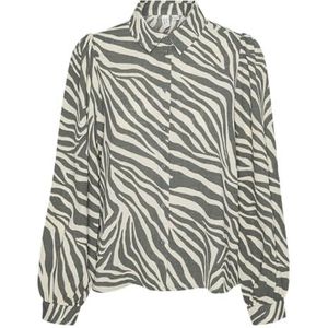 VMTEAGAN L/S Shirt WVN BTQ GA, Balsem Groen/Aop: teagan, M