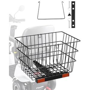 VEVOR - Scooter Achtermand - Robuuste Metalen Draadmand - Ruime Vrachtmand - Compatibel met de meeste Scootmobielen