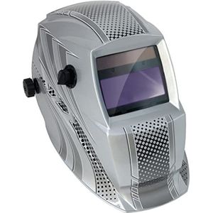 GYS LCD Hermes 9/13G Auto Verduistering Lassen Helm met Variabele Schaduw - Zilver