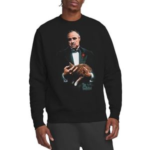 Godfather Geschilderde Poster Crew Sweatshirt, Zwart, Small, Zwart, S