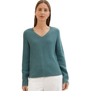 TOM TAILOR Gebreid vest voor dames, 10697 - Sea Pine Green, XXL