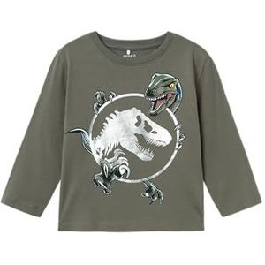 NAME IT Jongens Nmmsurinder Jurassic Ls Nreg Top Sky Shirt met lange mouwen, Tea Leaf, 98