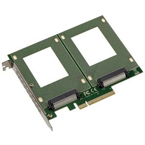 KALEA-INFORMATIQUE PCIe 3.0 x8 controllerkaart 2 poorten U2 U3 68-pin SFF-8639 met PI6C20400BLE bridge 4GB/s doorvoer per poort