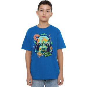 mandarin creative ltd Jongens Star Wars 90s Vader Uni Kids T-shirt, koningsblauw, 7-8 jaar, koningsblauw, 7-8 Jaar