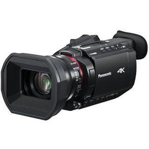 Panasonic X1600 | Camcorder Semi-Pro 4K (videokwaliteit 4K 60p 10bit intern, 24x optische zoom, 25mm groothoek, gestabiliseerd, kantelbare zoeker, draaibaar touchscreen, live streaming, USB-C) zwart