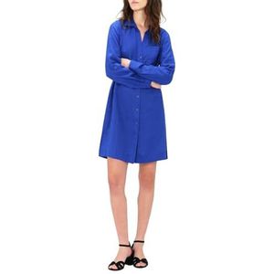 CAROLL Lang linnen overhemd, Blauw, 38 EU