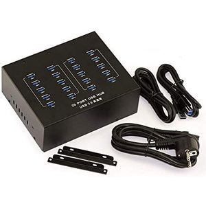 KALEA INFORMATIQUE - Industriële HUB - USB 3.0 Laadstation - 20 Poorten - 20A Voeding - Opklapbaar of Rackbaar