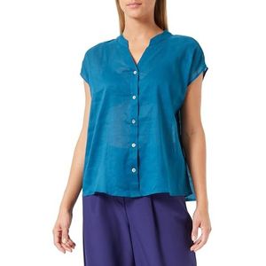 s.Oliver BLACK LABEL Blouse met korte mouwen, Blauw Groen, 42, blauwgroen., 42