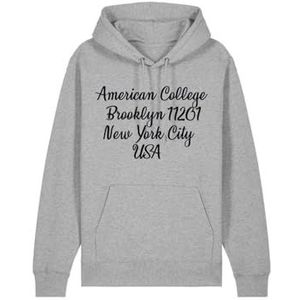 AMERICAN COLLEGE USA Slip-on sweatshirt voor heren, grijs, maat S, Grijs, S