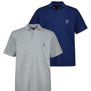 JP 1880 Menswear Big & Tall Plus Size L-8XL T-shirt, basic, ronde hals, gekamd katoen, tot 8XL 702558, Inkt., 3XL