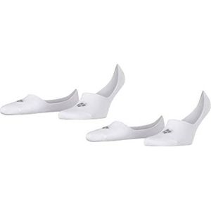 Burlington Heren Liner sokken Everyday 2-Pack M IN Katoen Onzichtbar eenkleurig Multipack 2 Paar, Wit (White 2000) - nieuw, 45-46