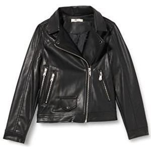 LTB Jeans Nezido Kunstleren jas voor meisjes, zwart 200, 7