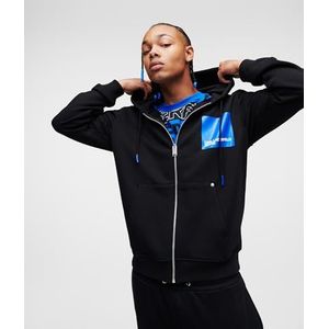 Karl Lagerfeld Jeans, Heren, Box Logo Hoodie, Regular Fit, Zwart, L