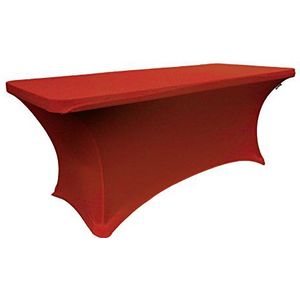 LA Linen Spandex tafeldoek voor een rechthoekige tafel van 16 meter, 180 x 70 cm, rood