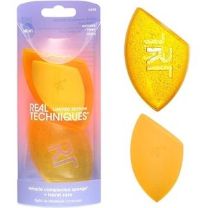 Real Techniques - Miracle Complexion Sponge & Case - Make-up Sponsje - 2 st