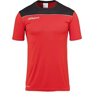 uhlsport Offense 23 Poly voetbalshirt voor heren, rood/zwart/wit, 116