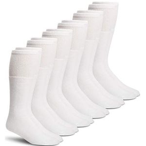 Carolina Ultimate Heren Sport Kussen Mid Kalf Tube Sokken 6 Pack - wit - XL
