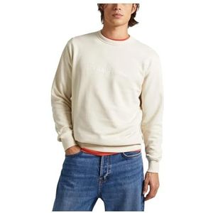 Pepe Jeans Joe Crew Sweatshirt voor heren, Beige (Ivoorwit), XL