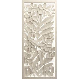 AG Design 3D bloemen basrelief, vliesfotobehang voor woonkamer, slaapkamer, eetkamer, keuken, 90 x 202 cm, FTN V 2952, meerkleurig