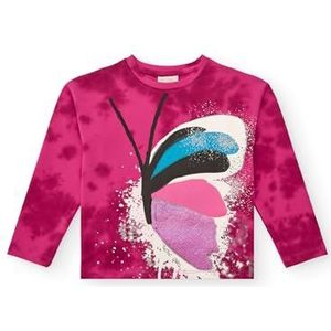 Sweatshirt in fuchsia, vlinderprint voor meisjes, collectie Crazy Feelings, maat 8 jaar