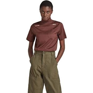 G-STAR RAW, Vrouwen Mock Neck Pocket Top, Braun (bruine steen C539-c964), XXS