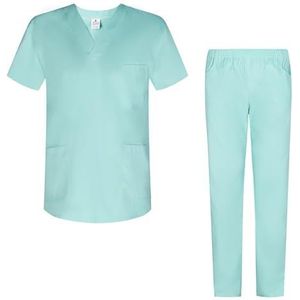 MISEMIYA Gezondheidsuniformen, uniseks, medische uniformen, sanitaire sets BZ-817-8312, Turkoois, M