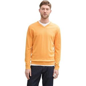 TOM TAILOR heren trui, 37378 - Peachy Orange Melange, M