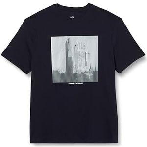 Armani Exchange Men's Digital Desert, Printed grapigh T-shirt, blauw, S, night sky, S