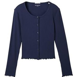 TOM TAILOR T-shirt met lange mouwen voor meisjes, 34590 - Dark Blueberry, 176 cm