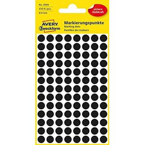 AVERY Zweckform zelfklevende markeringspunten formaat Ø 8 mm Single zwart