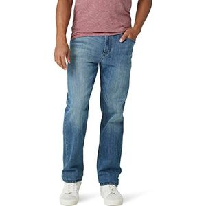 Wrangler Heren vrije stretch aanpassing, normale pasvorm jeans, staalblauw, 36W x 32L