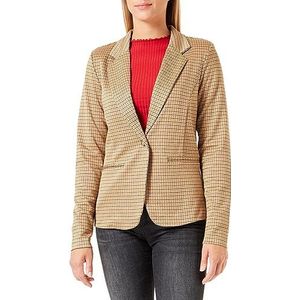 ICHI IHKATE Damesblazer, korte blazer, jas met stretch en reverskraag, Cathay Spice (180950), L