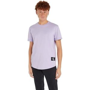 Calvin Klein Jeans Heren Badge Opslaan Mouw S/S T-shirt, Pastel Lila, XXS