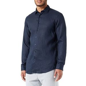 Seidensticker Men's Regular Fit shirt met lange mouwen, donkerblauw, 38, donkerblauw, 38