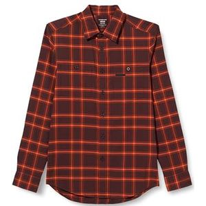 TRANGO hemd cernez overhemd heren, Bruin/Oranje, S