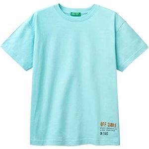 United Colors of Benetton T-shirt 3096C10BL, turquoise 18T, M kinderen, turquoise 18t, 130