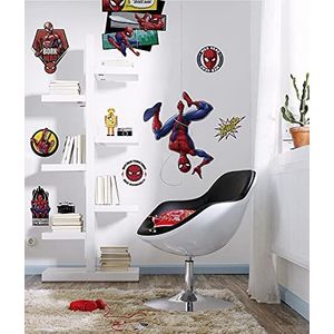 Komar Marvel muursticker Spider-Man Web Head - 100 x 70 cm (breedte x hoogte) - 8 delen - spider, spin, decosticker, muursticker, muursticker, muurdecoratie, kinderkamer - 14740h
