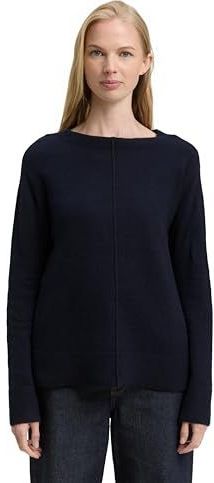 TOM TAILOR - Trui - Marine - Knitwear - Lange Mouw