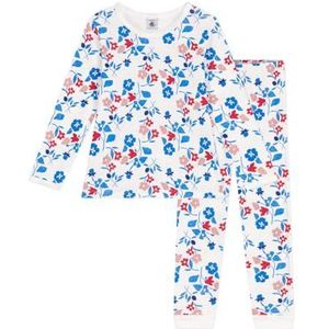 Petit Bateau Pyjama voor meisjes en jongens, Wit/Veelkleurig., 24 Maanden