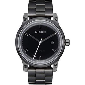 Nixon 5th Element A1294 Automatisch herenhorloge (42 mm wijzerplaat, 21 mm-19 mm drievoudige roestvrijstalen armband), zwart/gunmetal, One size, armband